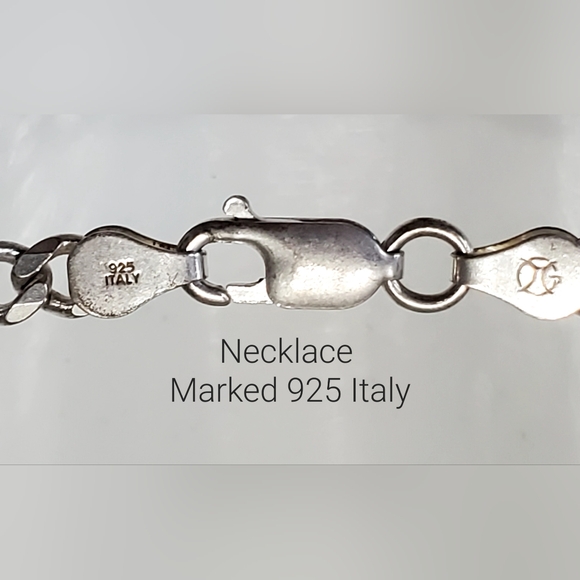 925 Italian Sterling 18" Figaro Chain & 7.25" Bracelet - Picture 9 of 11